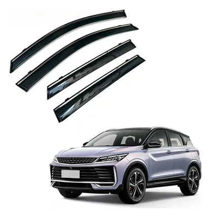 Aletas Bota Agua Premium Geely Coolray/ New / Lite 2023-2027 Policarbonato 3mm Acero Inox